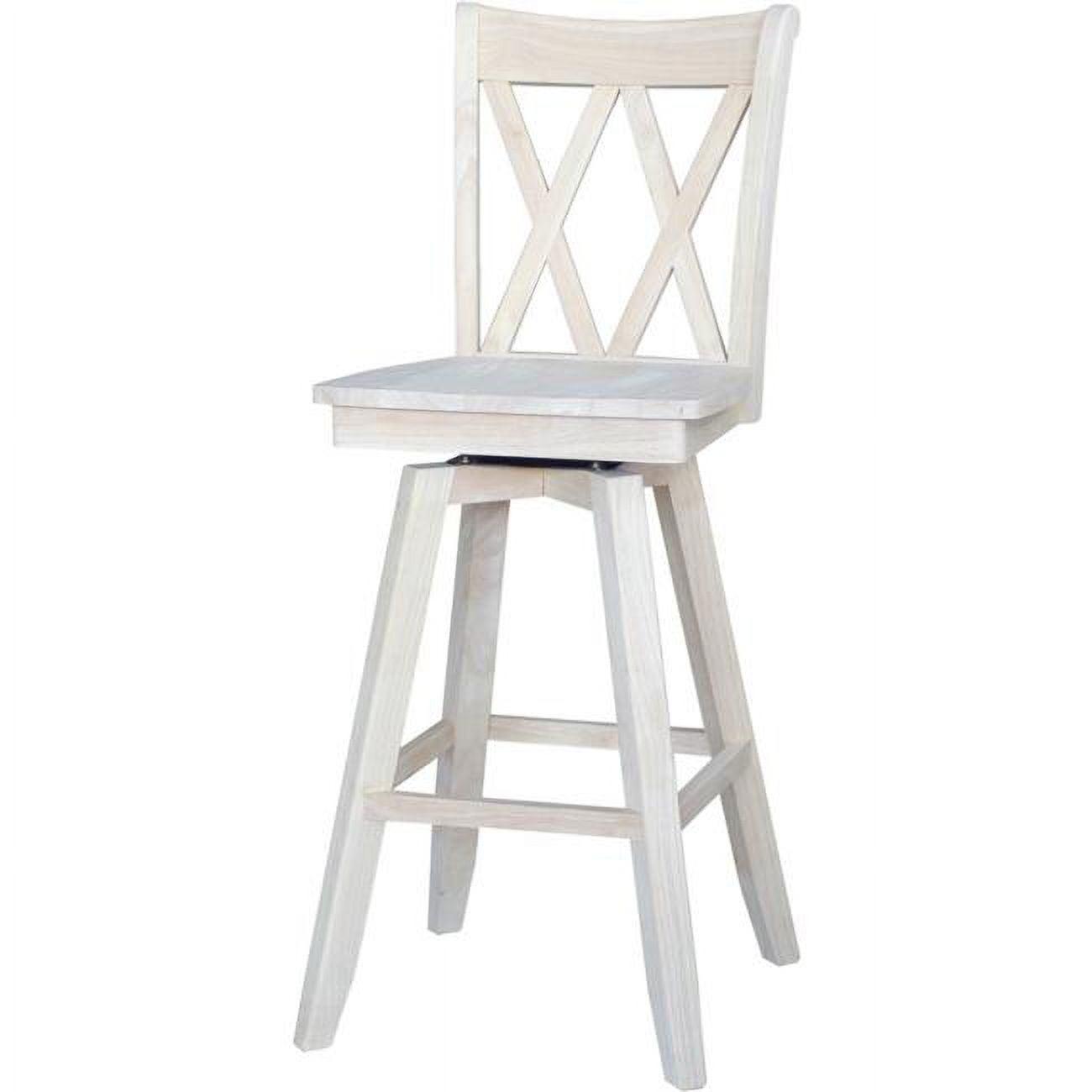 International Concepts Double  inchesX inches Back Bar Height Stool - With Swivel 30 inches Seat Height