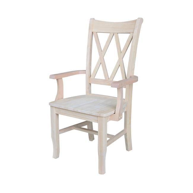 International Concepts Double X-Back Chair with Arms