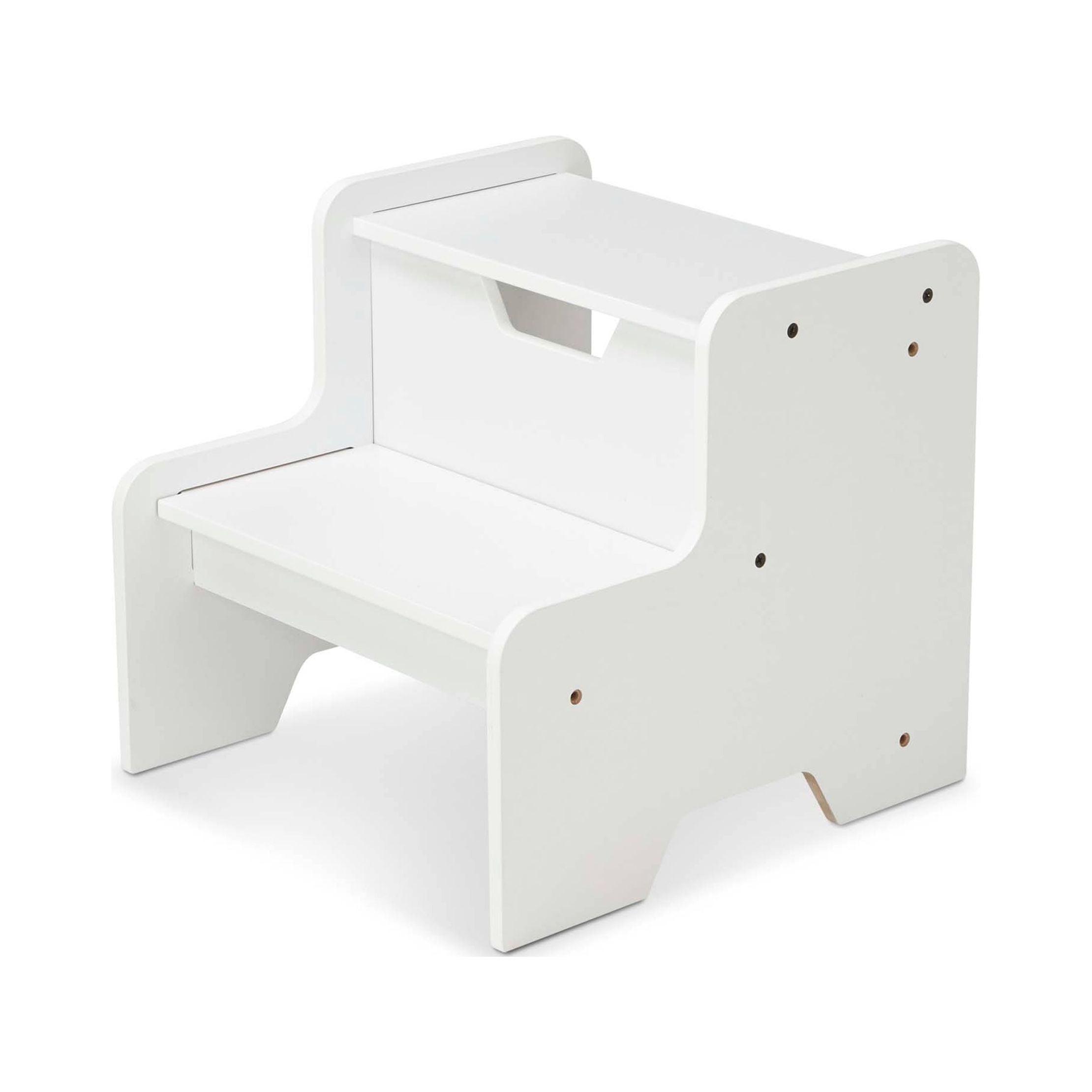 White Wooden Two-Step Kids Step Stool