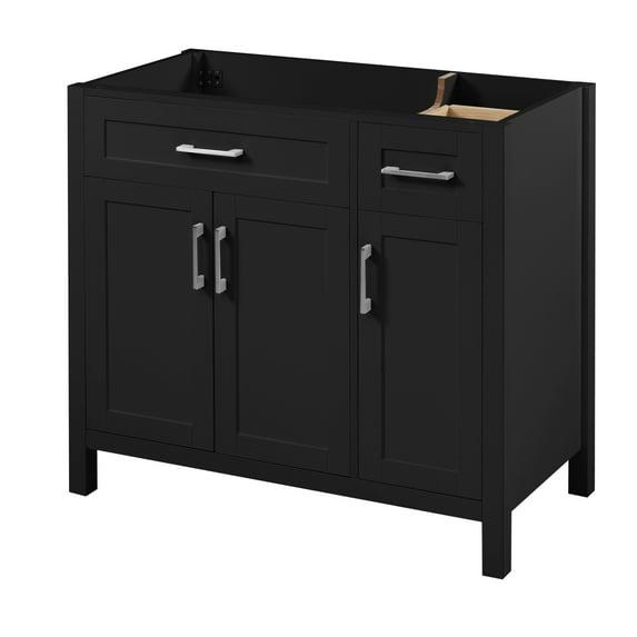 Dovelina 36" Black Bathroom Vanity (Sink not included)Cabinet Only