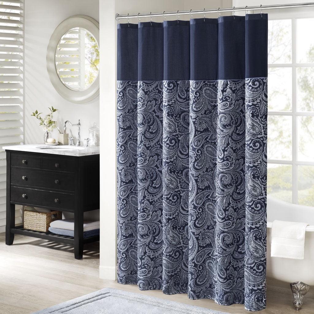 Madison Park Aubrey Paisley Jacquard Shower Curtain