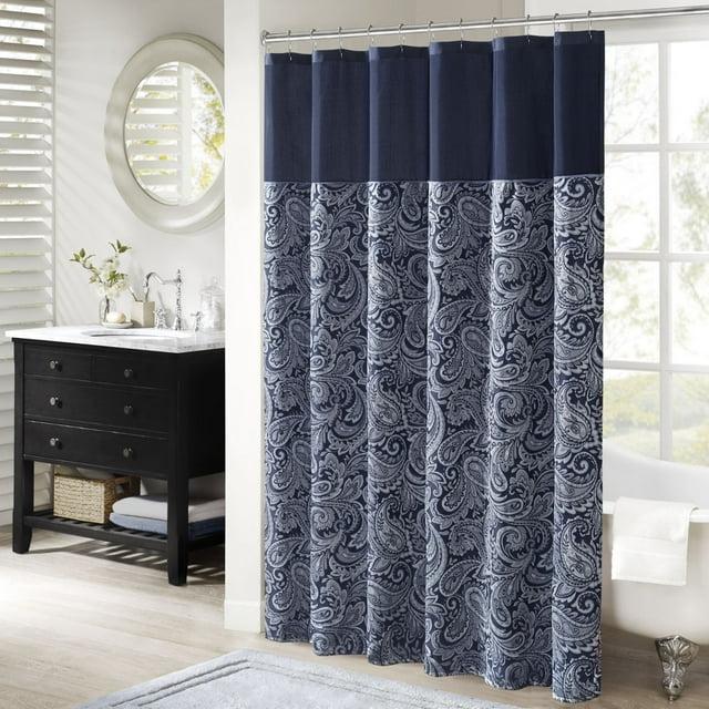 Madison Park Aubrey Paisley Jacquard Shower Curtain