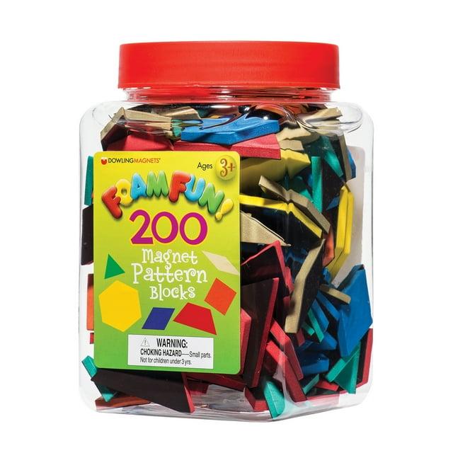 Dowling Magnets Foam Fun Magnets Pattern Blocks