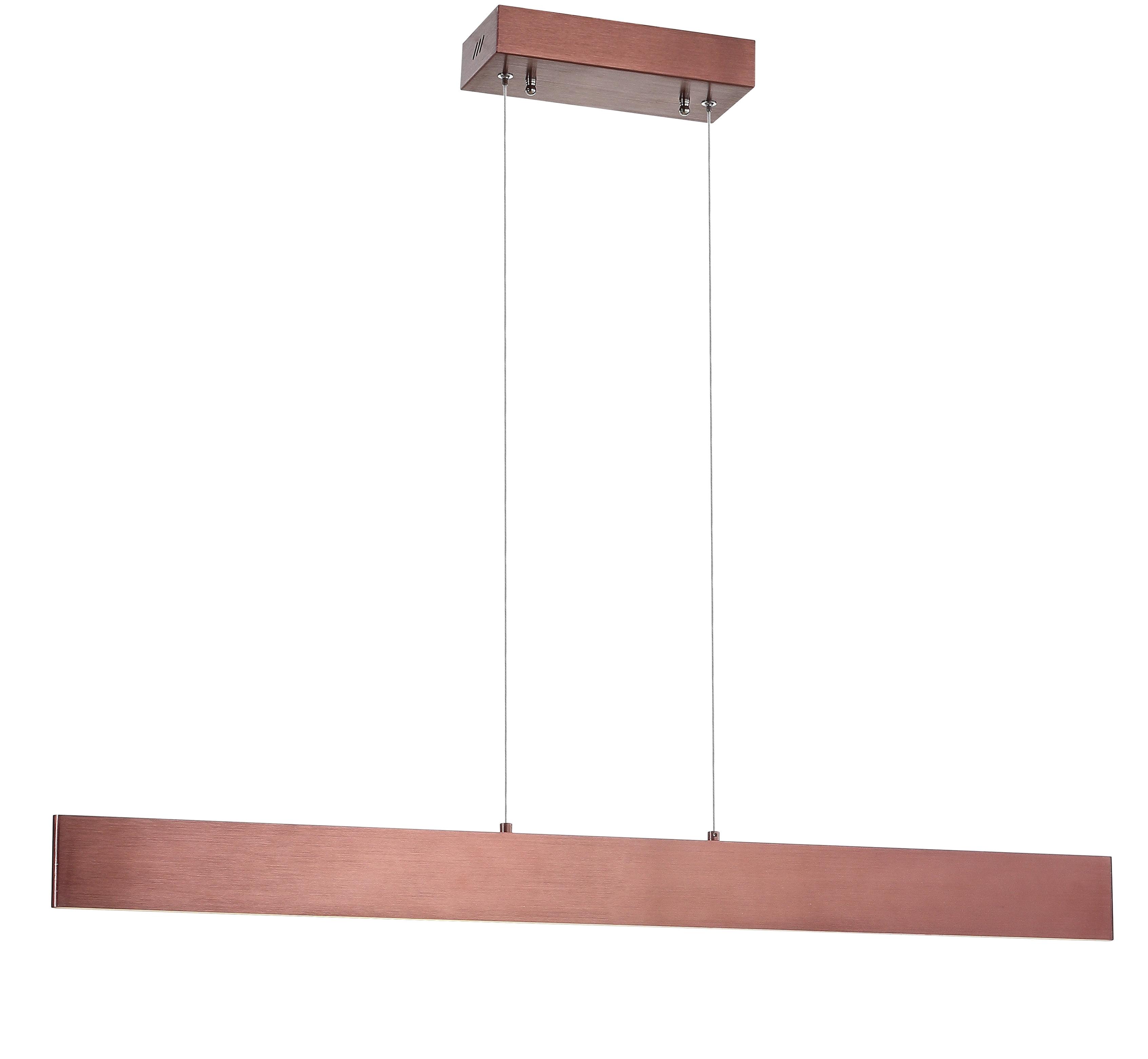 Draper 40" Anodized Bronze Geometric LED Metal Linear Pendant