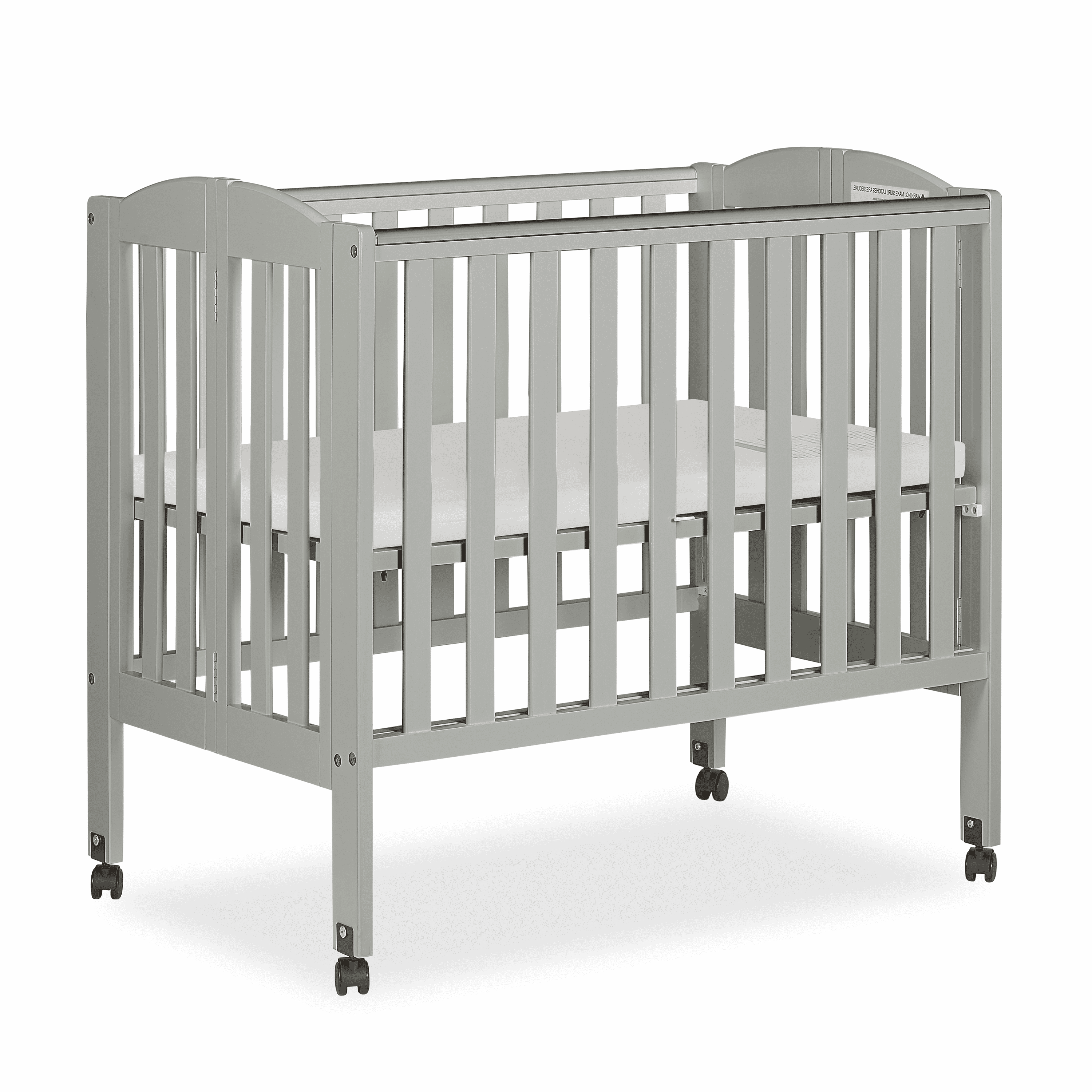 Cool Gray Pine 2-in-1 Folding Portable Mini Crib