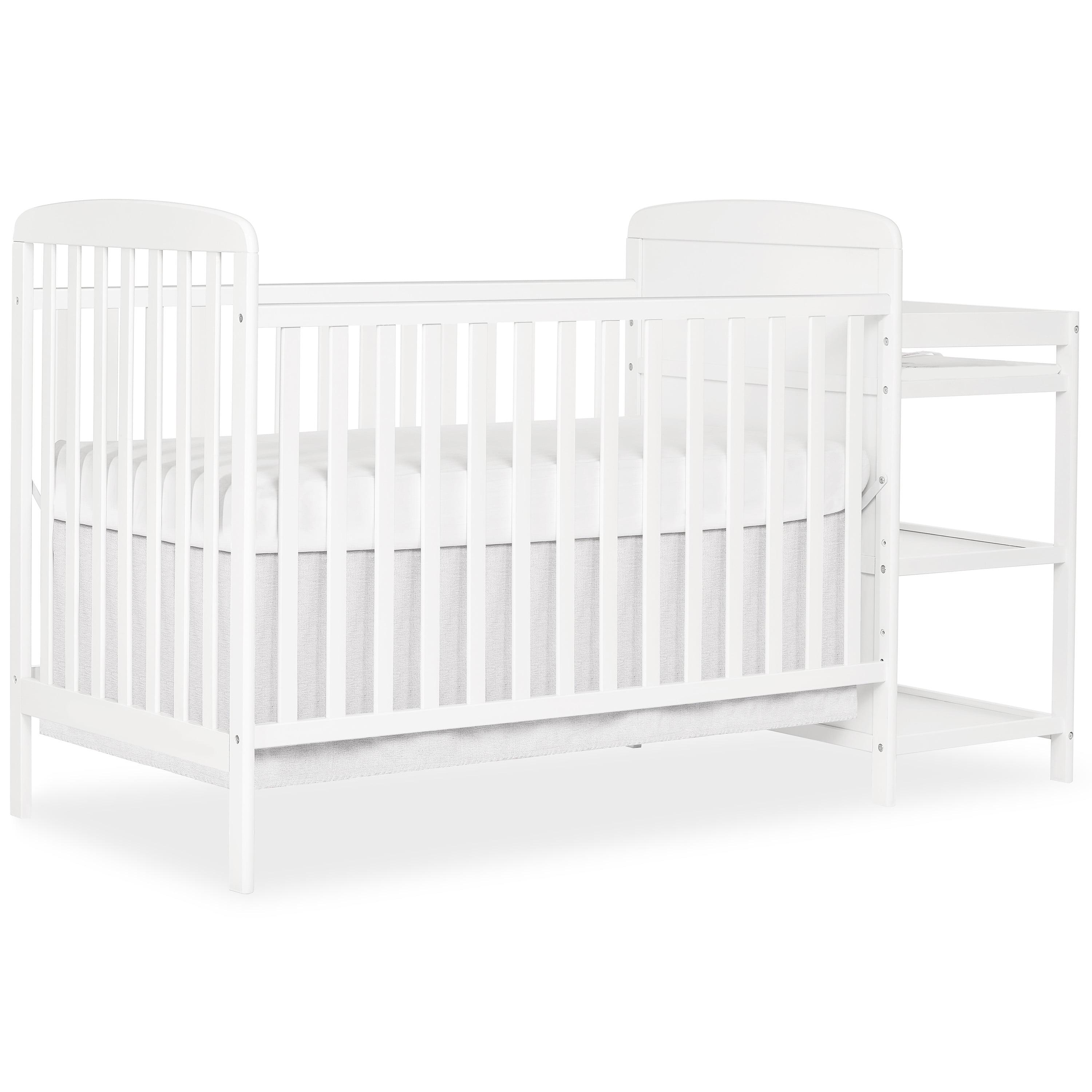 Dream On Me Anna 4 in 1 Full-Size Crib and Changing Table Combo in White