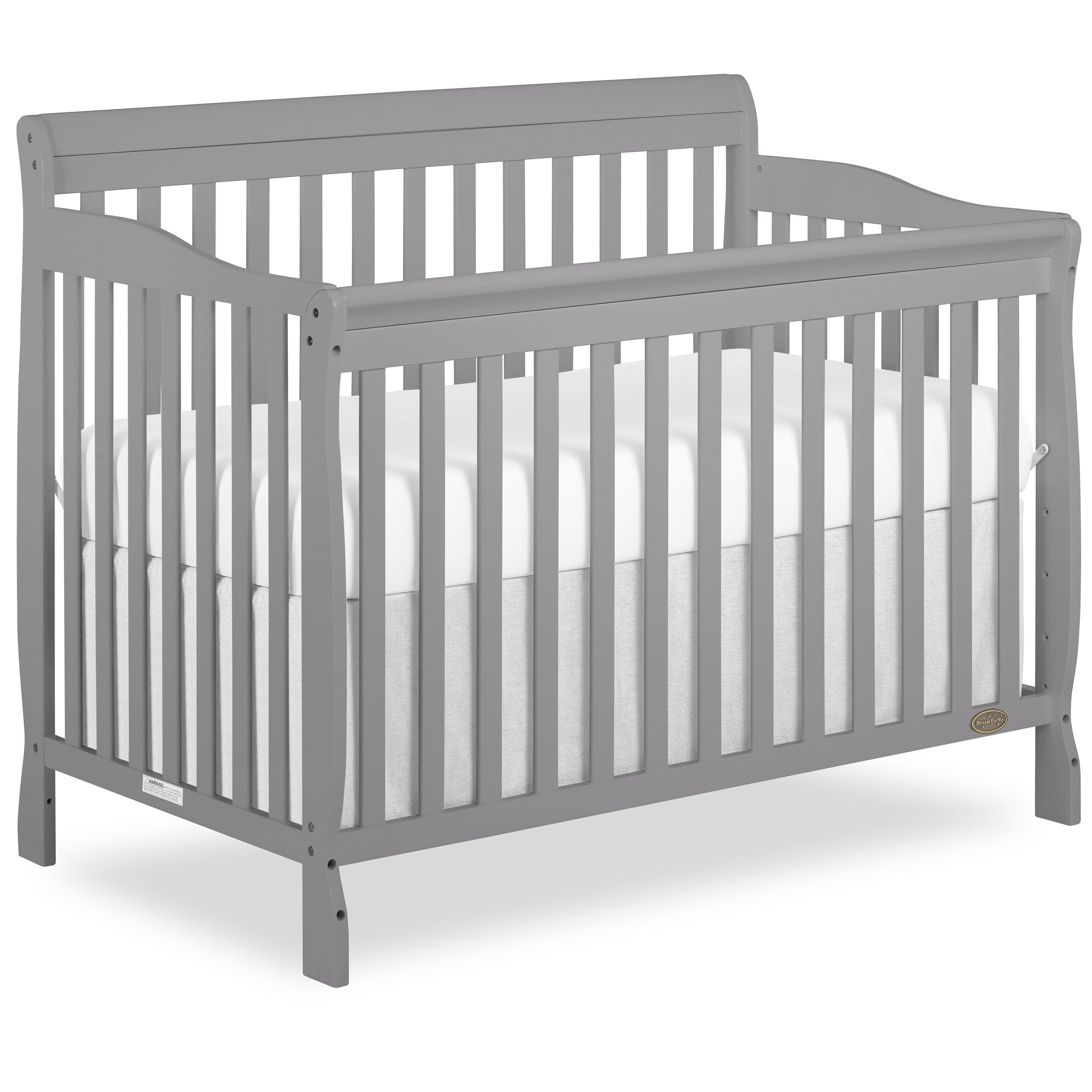 Storm Grey Solid Wood 5-in-1 Convertible Crib