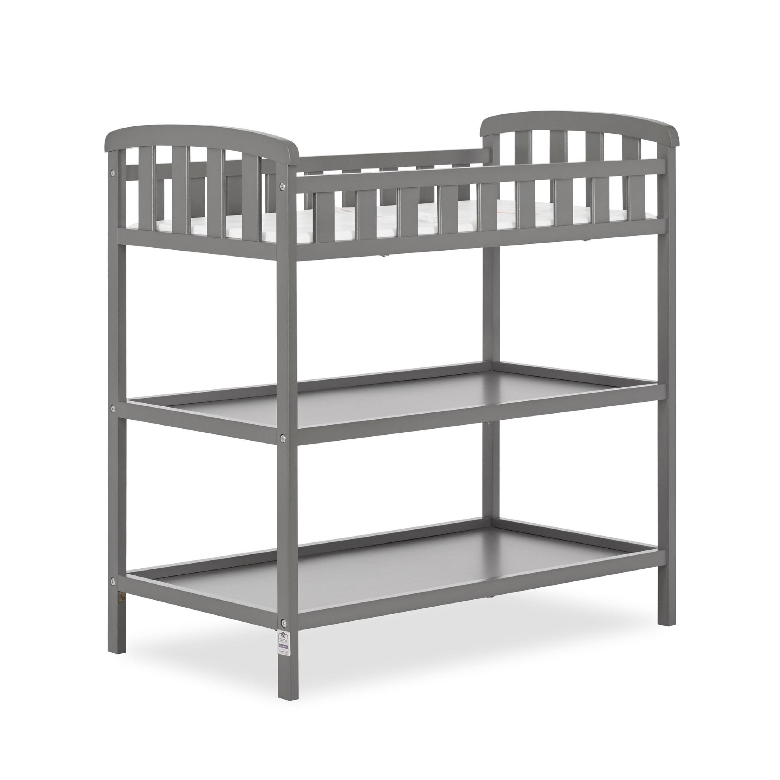 Compact Emily Steel Grey Changing Table with Safety Strap