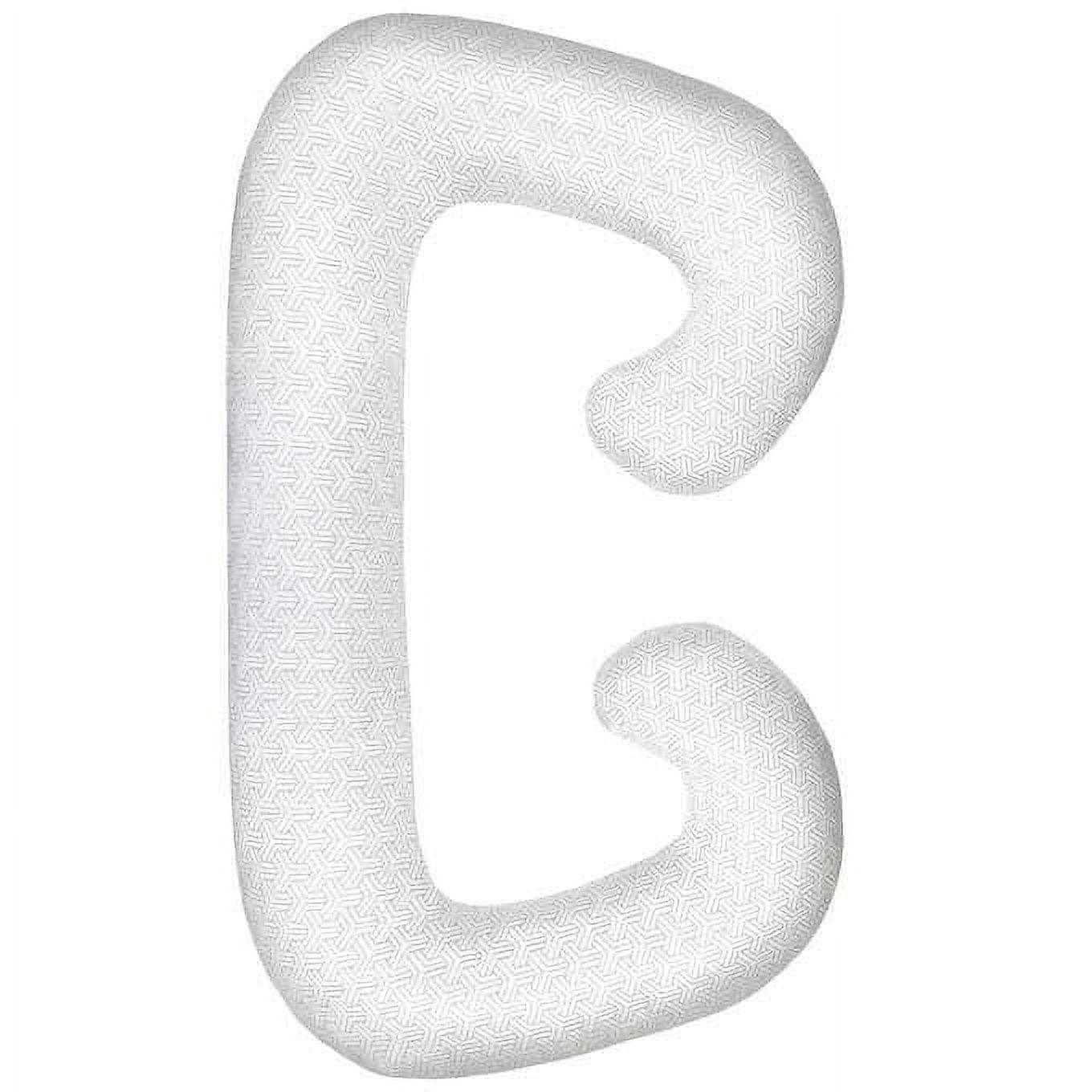 Imaginarium Body Pillow with Cooling Cover: Curved Universal Sleeper, Knitted Polyester & Polyethylene, Medium Fill Density, Machine Washable