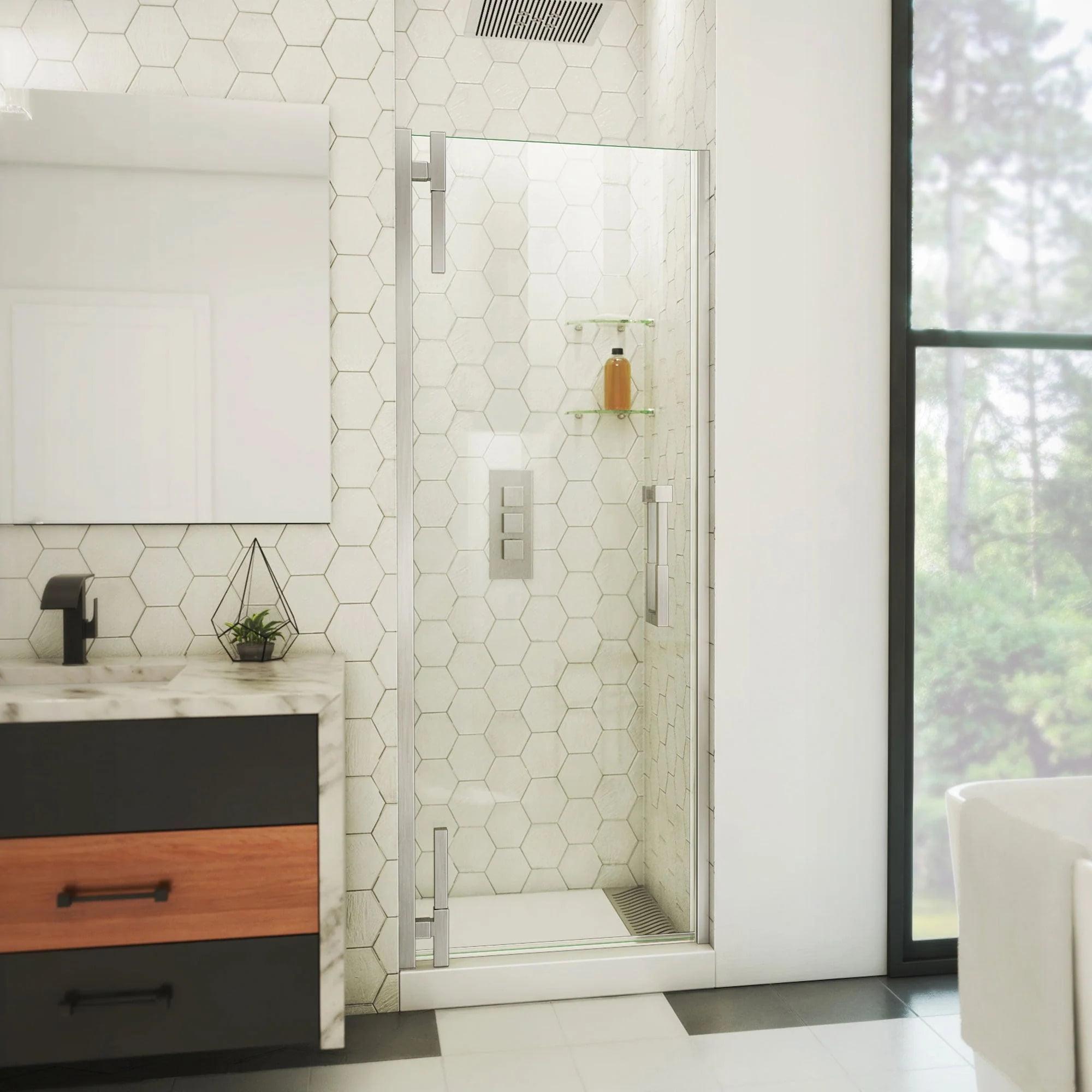 DreamLine Ascend 32 1/2-33 1/2 in. W x 72 in. H Frameless Pivot Shower Door