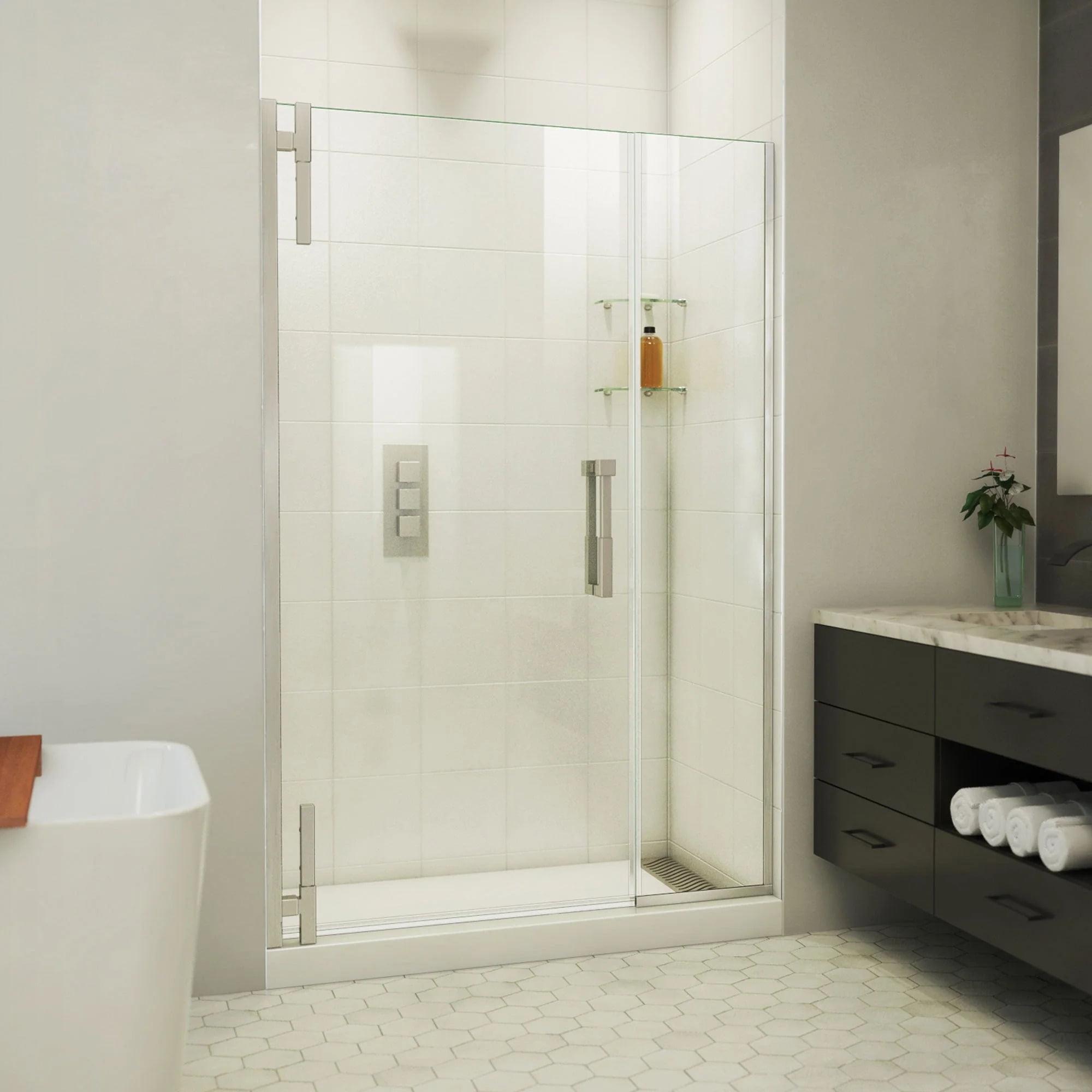 DreamLine Ascend 46-47 in. W x 72 in. H Frameless Pivot Shower Door