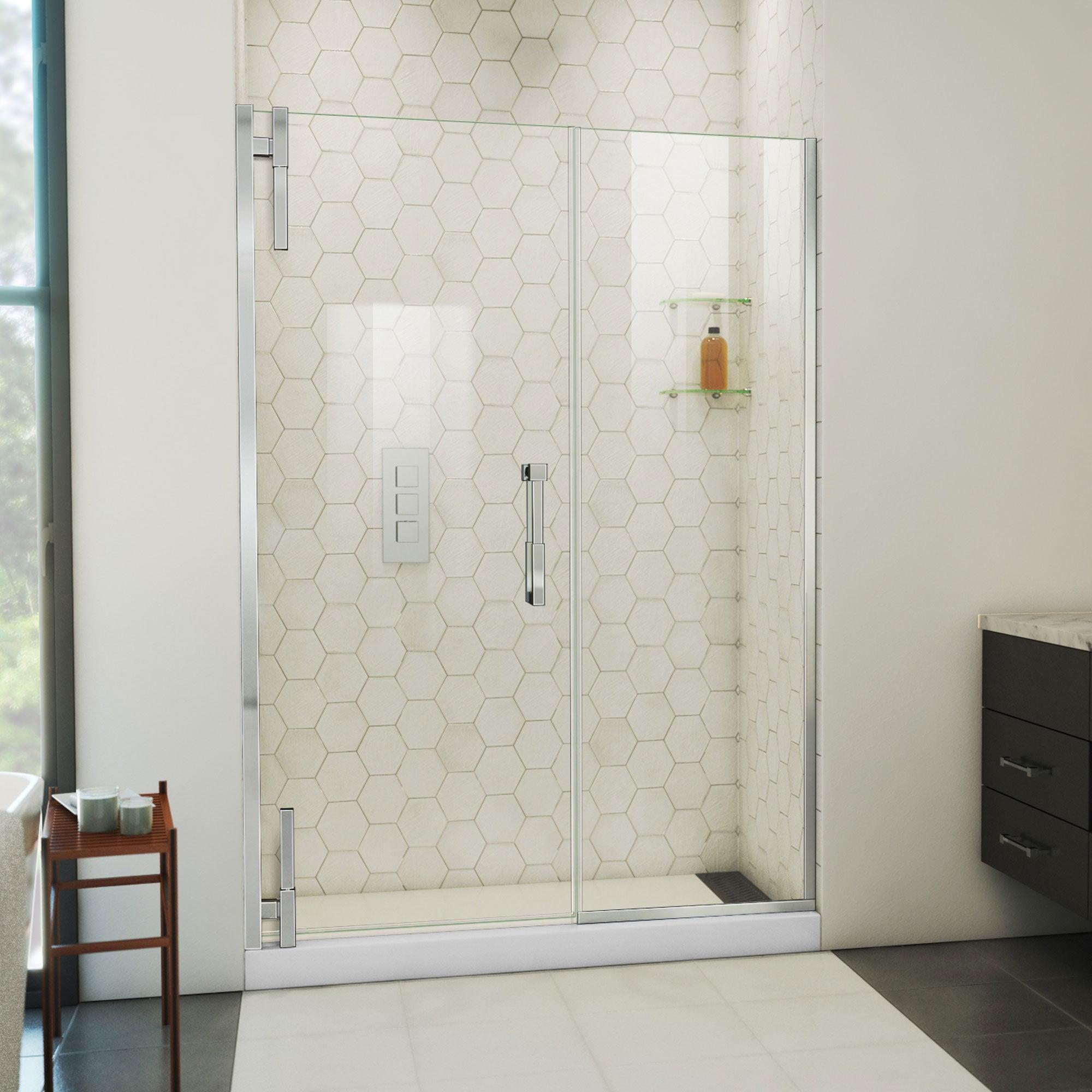 DreamLine Ascend 50-51 in. W x 72 in. H Frameless Pivot Shower Door