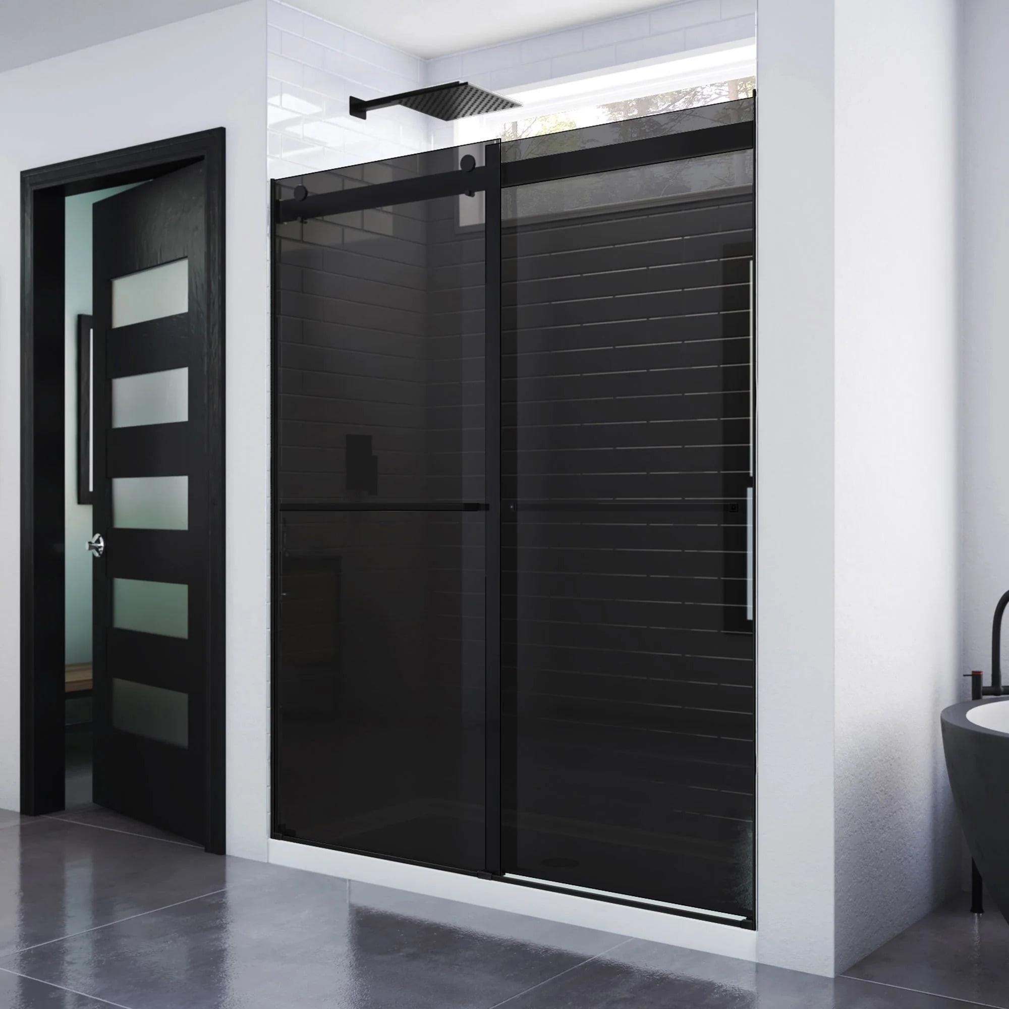 56" - 60" W x 76" H Reversible Frameless Shower Door with ClearMax Technology