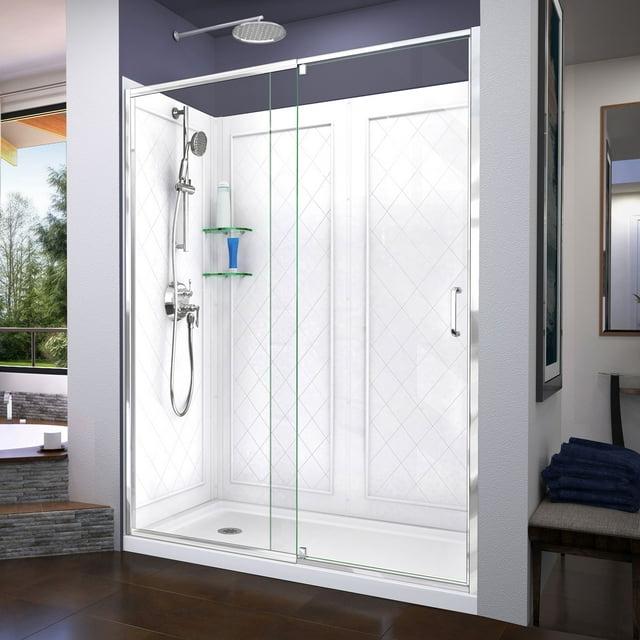 DreamLine Dreamline Flex 60" x 76.75" Pivot Semi-Frameless Shower Door DL-6227L-01
