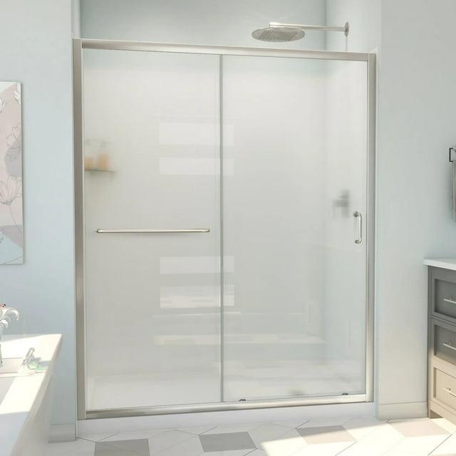 60" W x 34" D x 78" H Semi-Frameless Rectangle Shower Kit