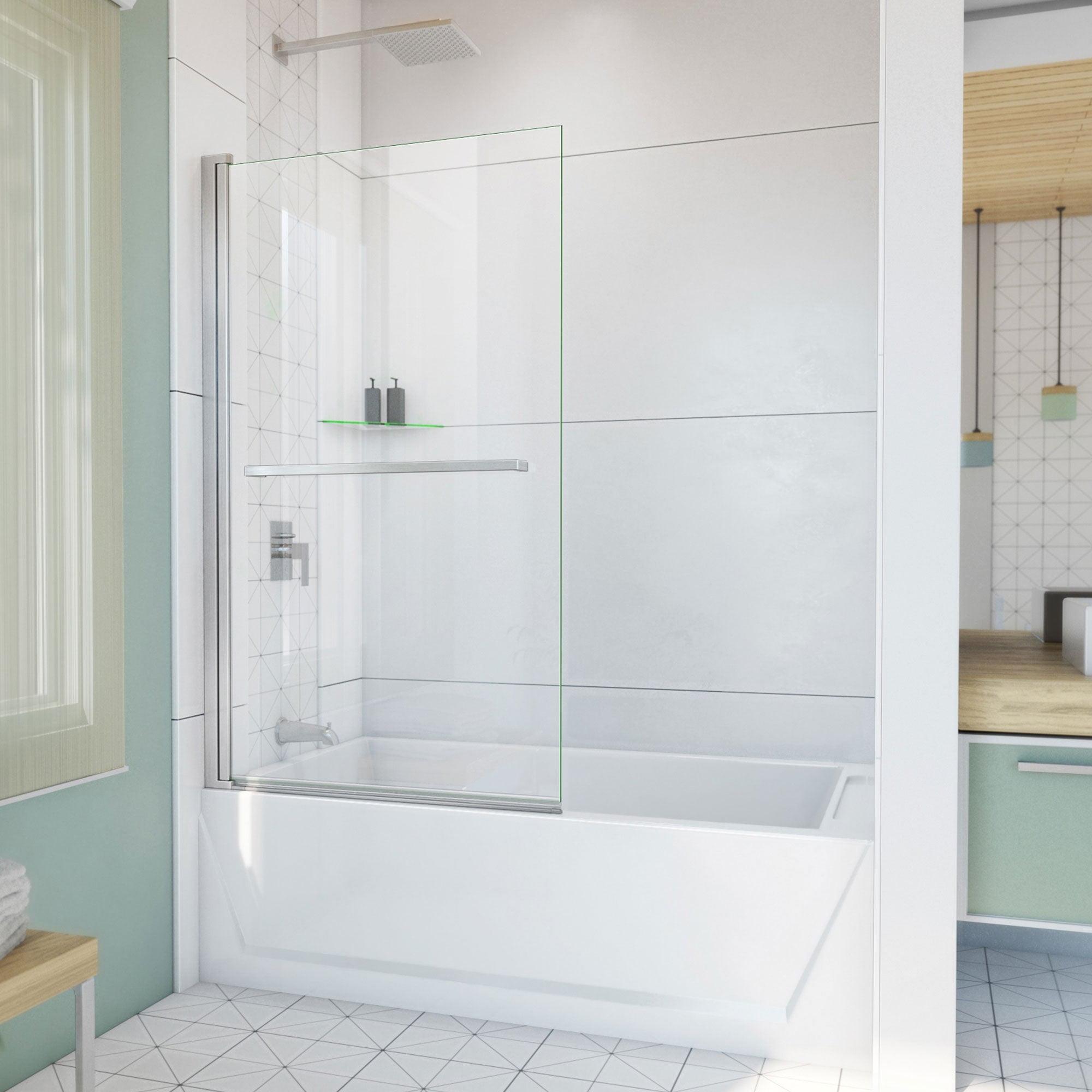 Aqua-Q Swing 58" H Frameless Tub Door