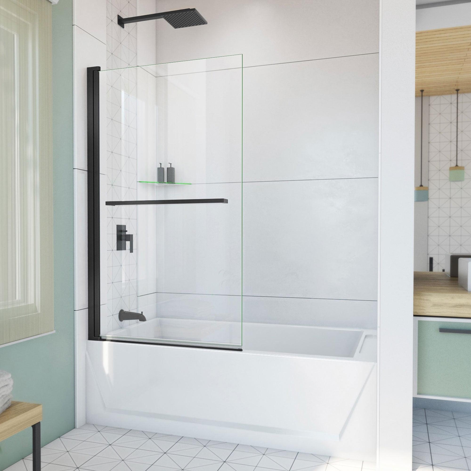 Aqua-Q Swing 58" H Frameless Tub Door