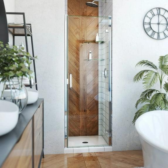 25" - 24" W x 72.62" H Pivot Semi-Frameless Shower Door