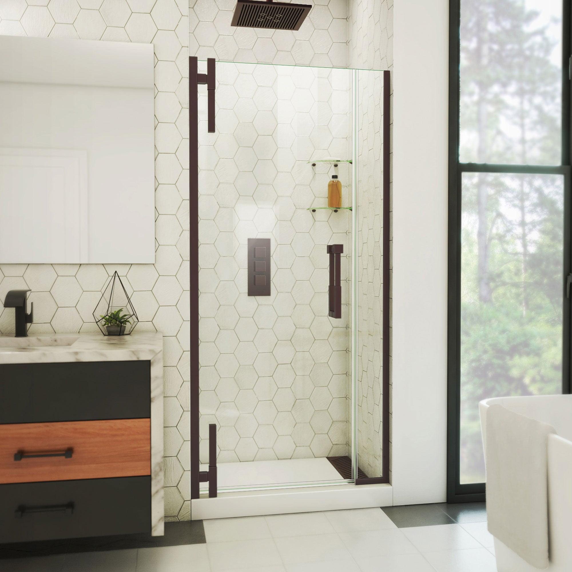 DreamLine Ascend 36-37 in. W x 72 in. H Frameless Pivot Shower Door