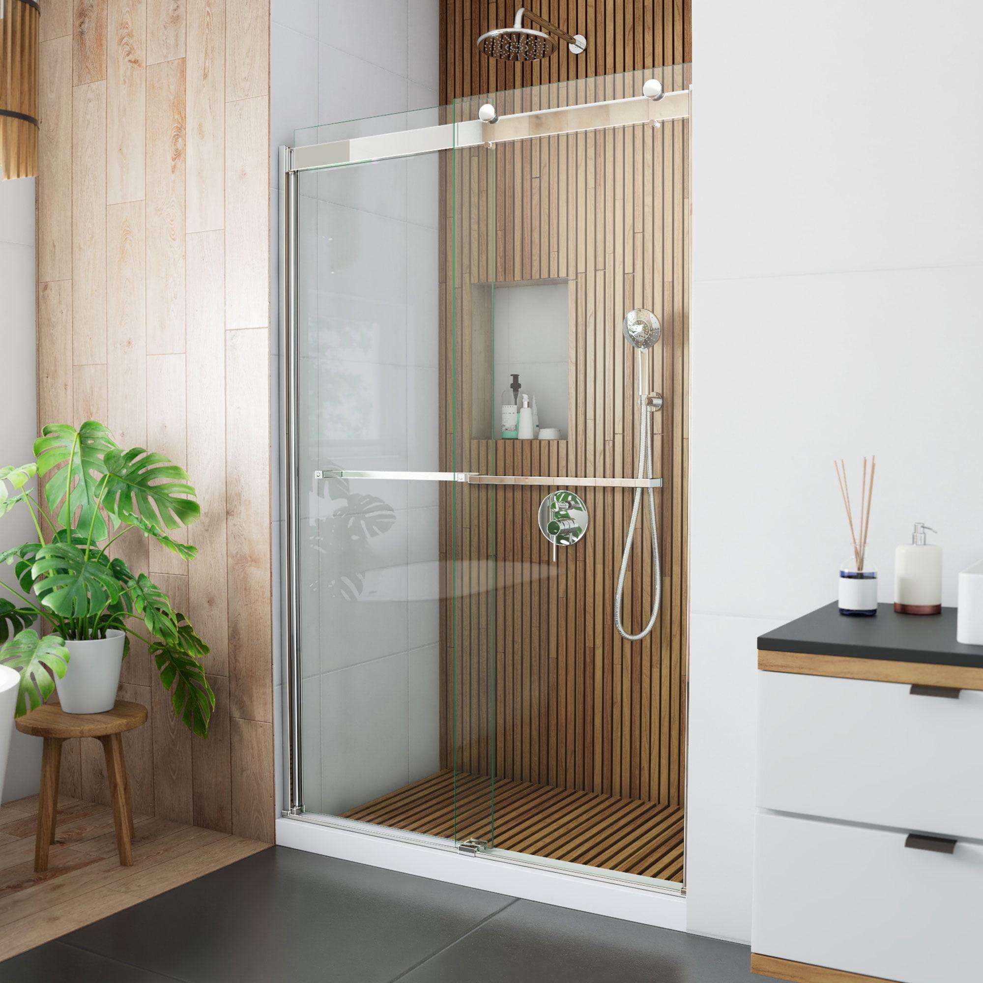 Sapphire 44" W x 76" H Bypass Semi-Frameless Shower Door