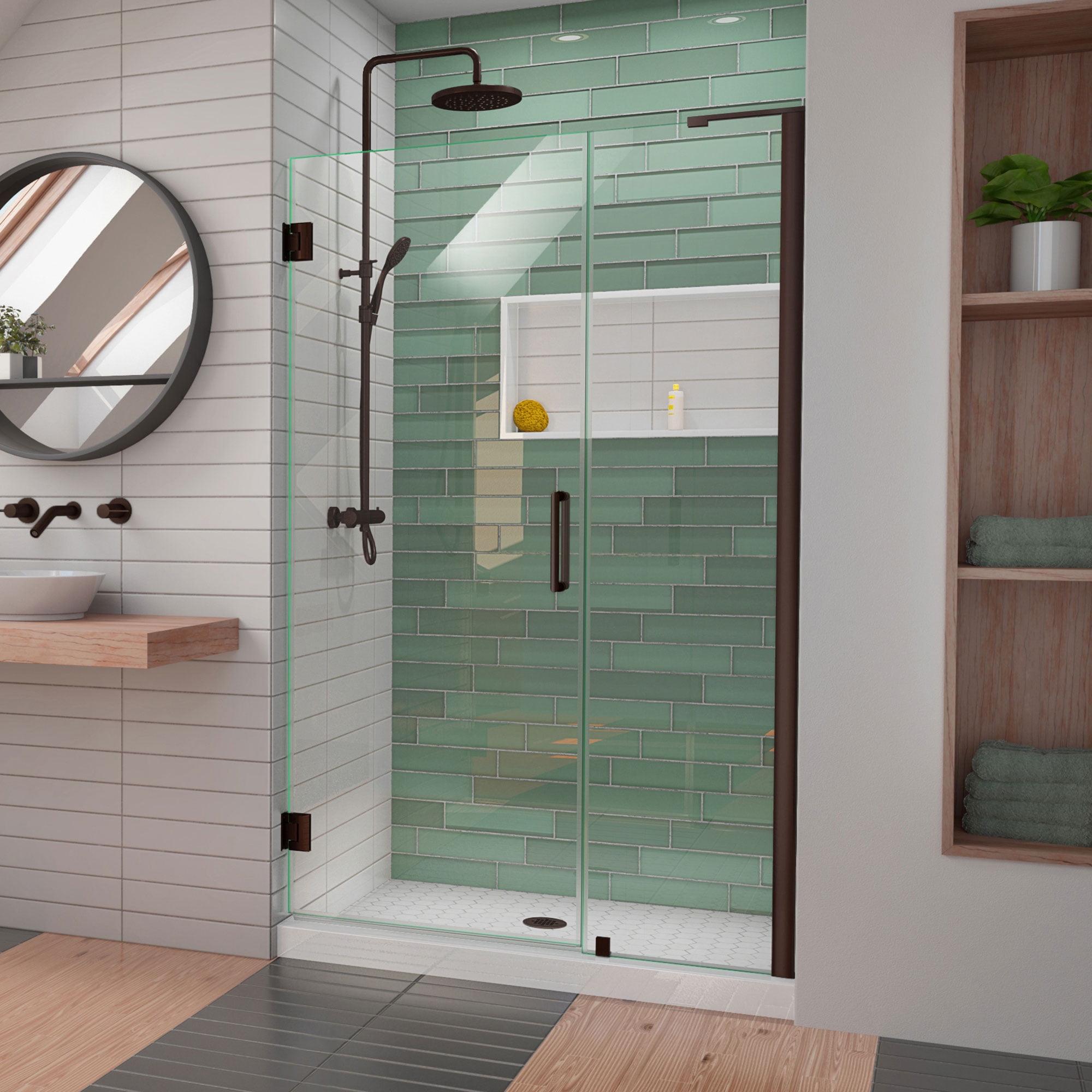 Unidoor-LS 45'' W x 72'' H Frameless Hinged Shower Door with ClearMax Technology