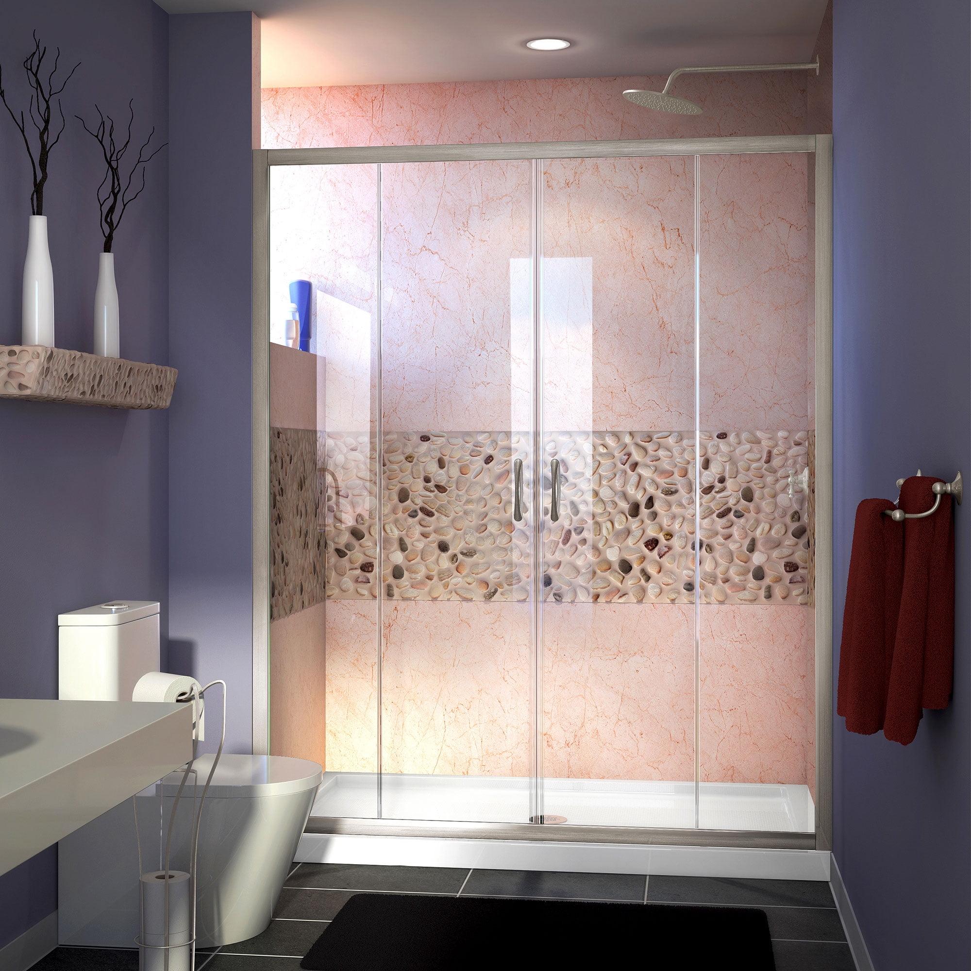 Visions 60" W x 74.75" Semi-Frameless Shower Encolusure