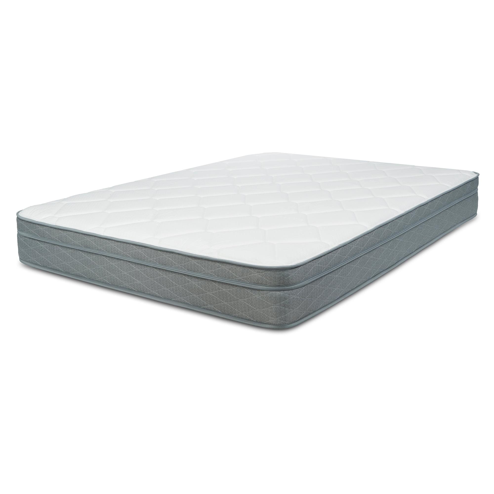 Twin Eurotop White Memory Foam Mattress with Medium Comfort