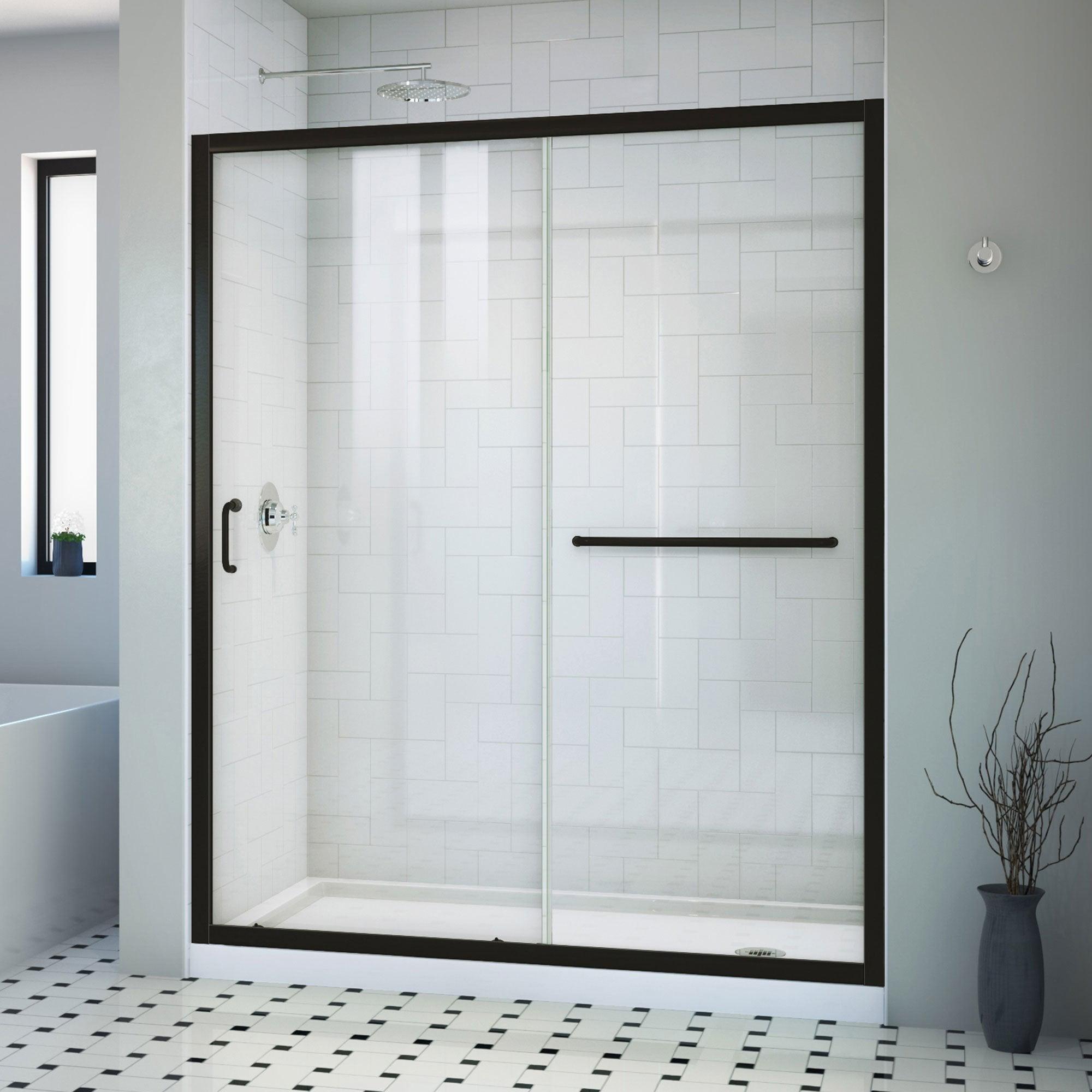 Infinity-Z 60" W x 74.75" H Framed Sliding Shower Kit