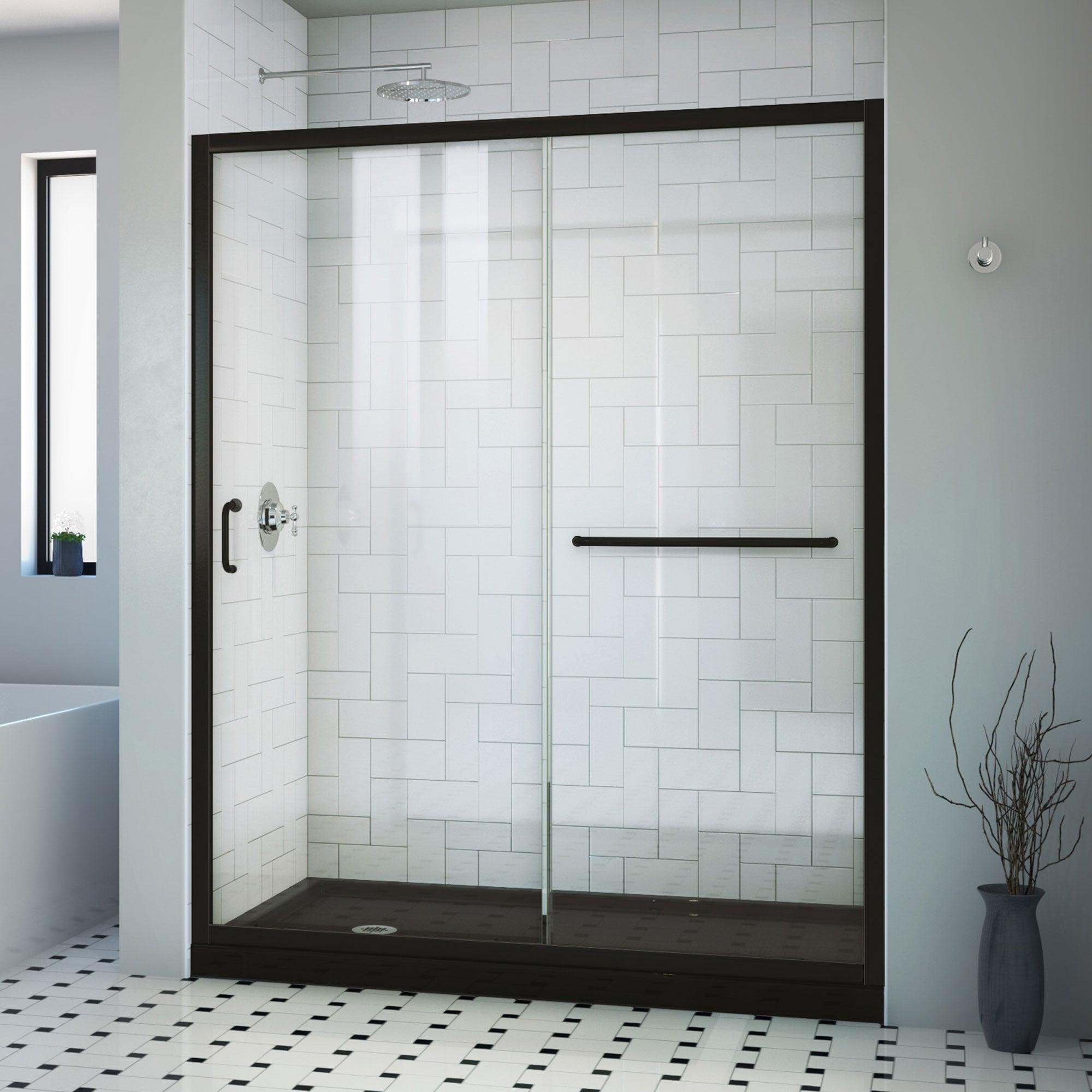 Infinity-Z 60" W x 74.75" H Framed Sliding Shower Kit
