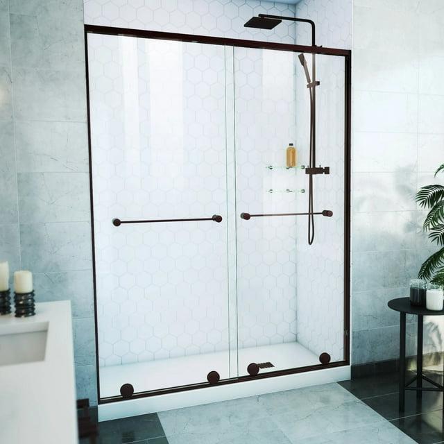DreamLine Harmony 56 - 60 in. W x 58 in. H Semi-Frameless Tub Door with ClearMax™ Technology SDHA60W760VXX06