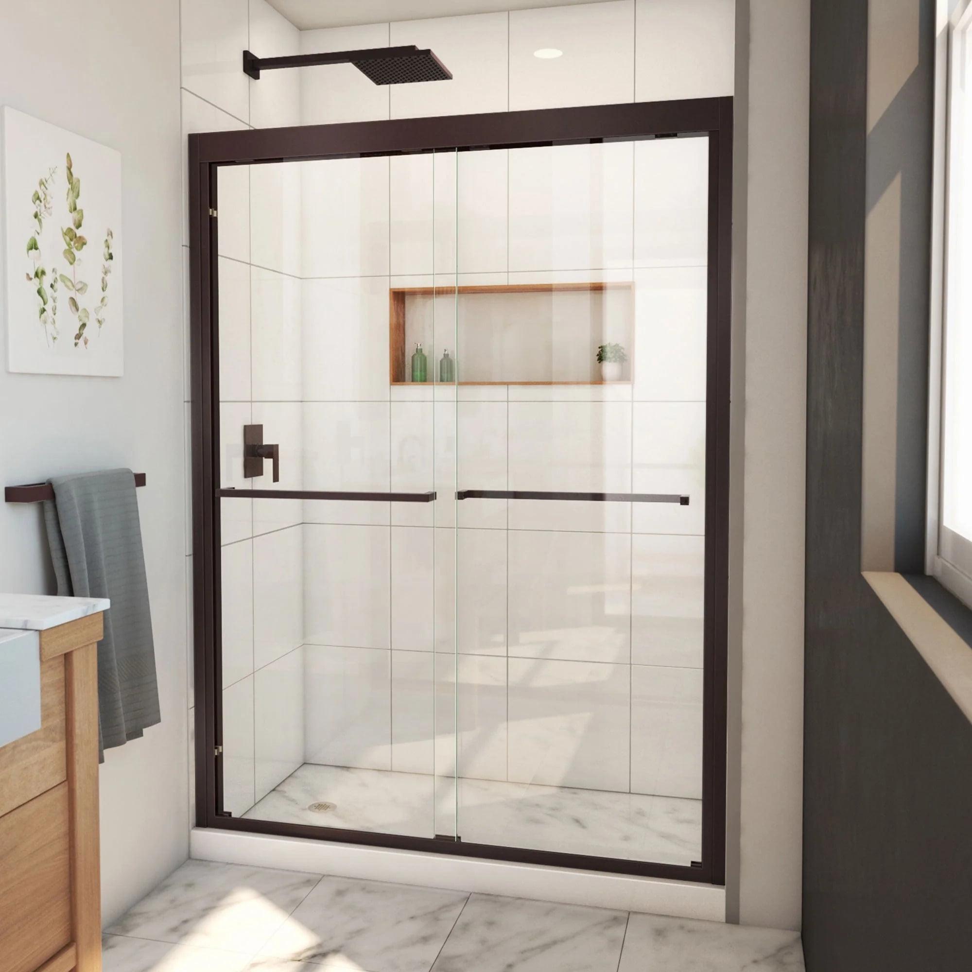 Duet Plus 50" - 54" W x 72" H Double Sliding Semi-Frameless Shower Door