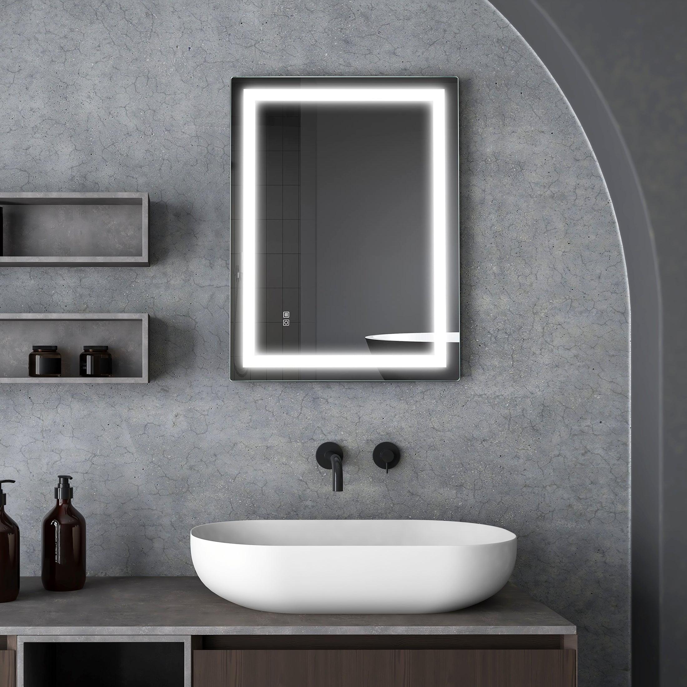 Dreamwerks Mariana 24" W x 32" H Rectangular LED Bathroom Mirror with Dimmer & Defogger