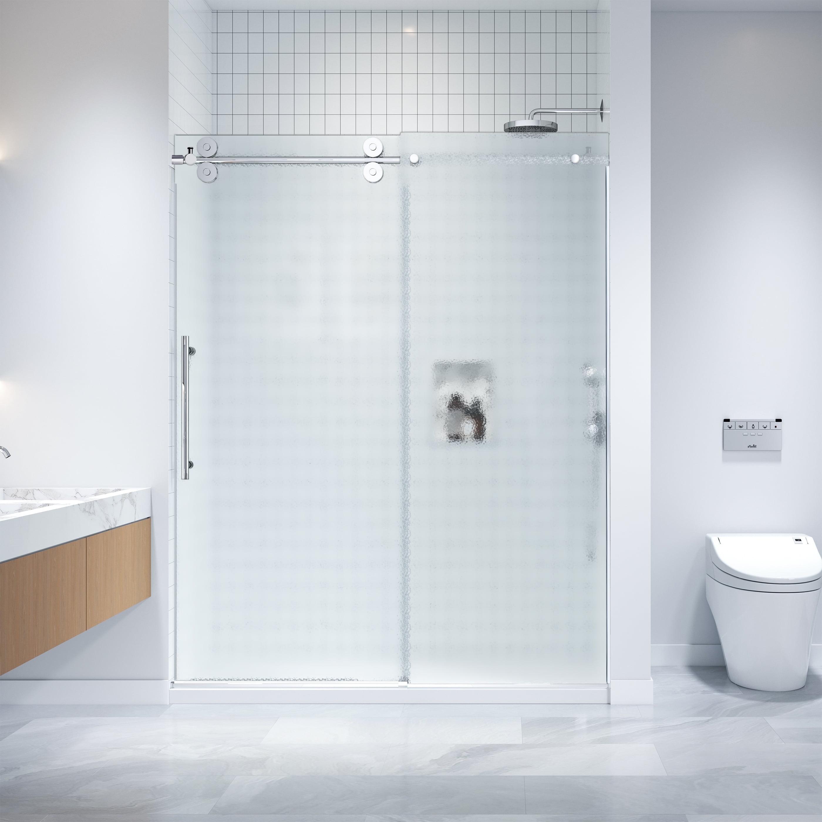 60'' W x 79'' H Frosted Tempered Glass Frameless Shower Door