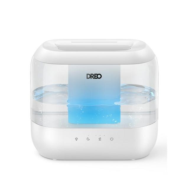Dreo Humidifiers for Bedroom, Top Fill 4L Supersized Cool Mist Humidifier with Oil Diffuser and Nightlight, 32H Runtime, Quiet Ultrasonic Humidifiers for Home, Large Room, Baby Nursery and Plants