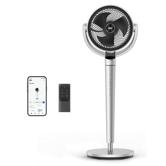 Dreo Oscillating Fan for Bedroom,150°+120° Omni-Directional Quiet Floor Fans with Smart Control, 110ft Pedestal Fan with DC Motor, 9 Speeds, 6 Modes, 43'' Inches, 12H Timer, Wi-Fi/Voice/Alexa