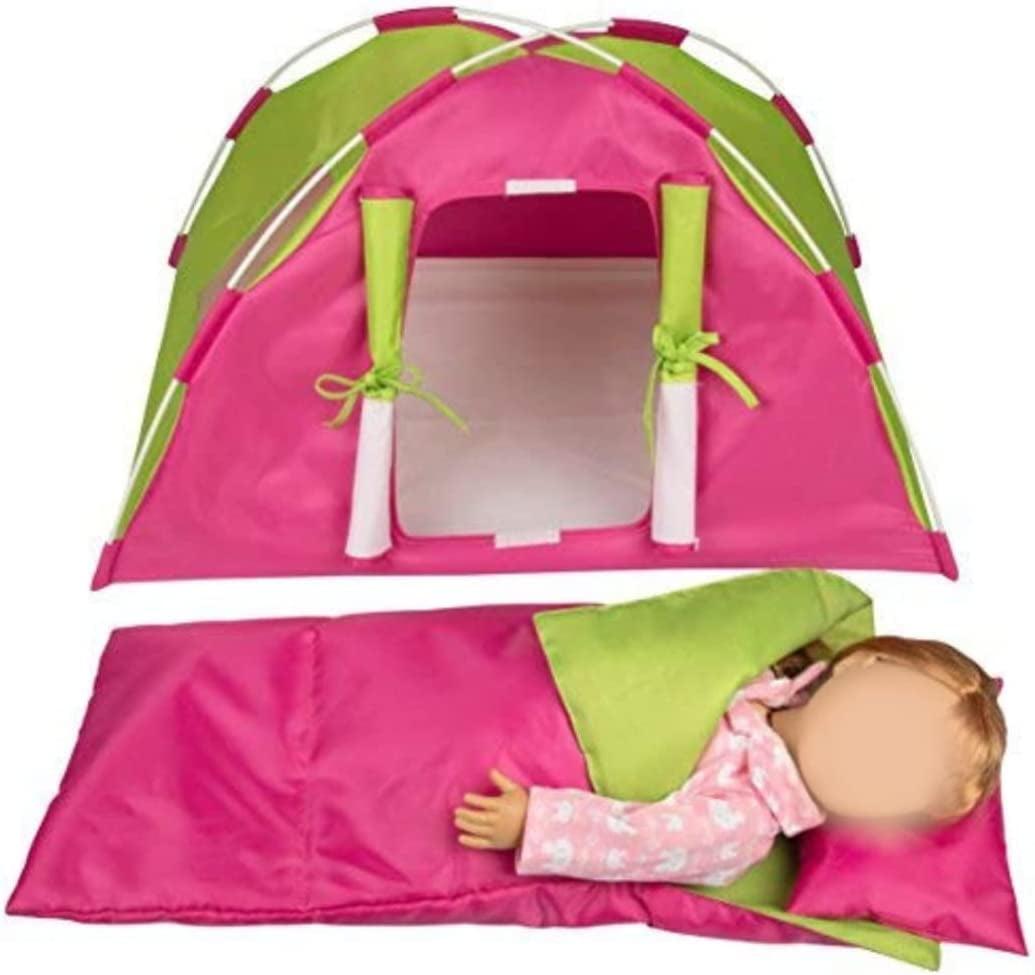 Dress Along Dolly Camping Bed Tent with Sleeping Bag and Pillow for American Girl Doll