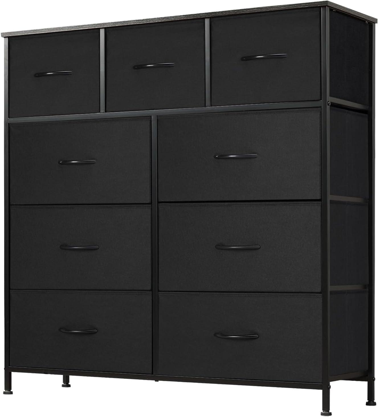 Black Vertical Nursery Dresser with Extra Deep Drawers