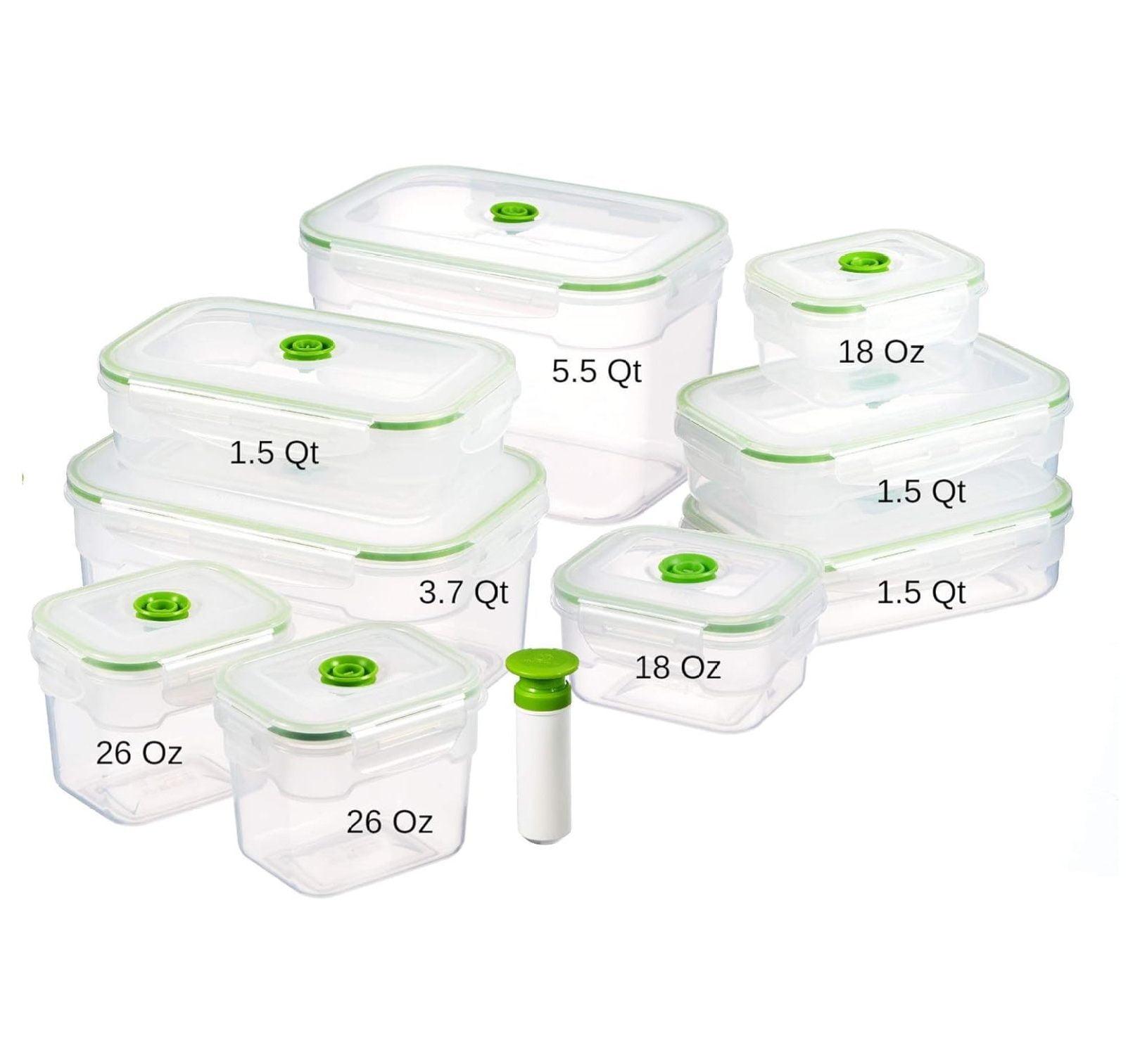 Lasting Freshness Food Storage - Set of 9 Containers and 9 Lids