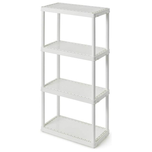 Gracious Living 4 Shelf Fixed Height Solid Light Duty Home Storage Unit