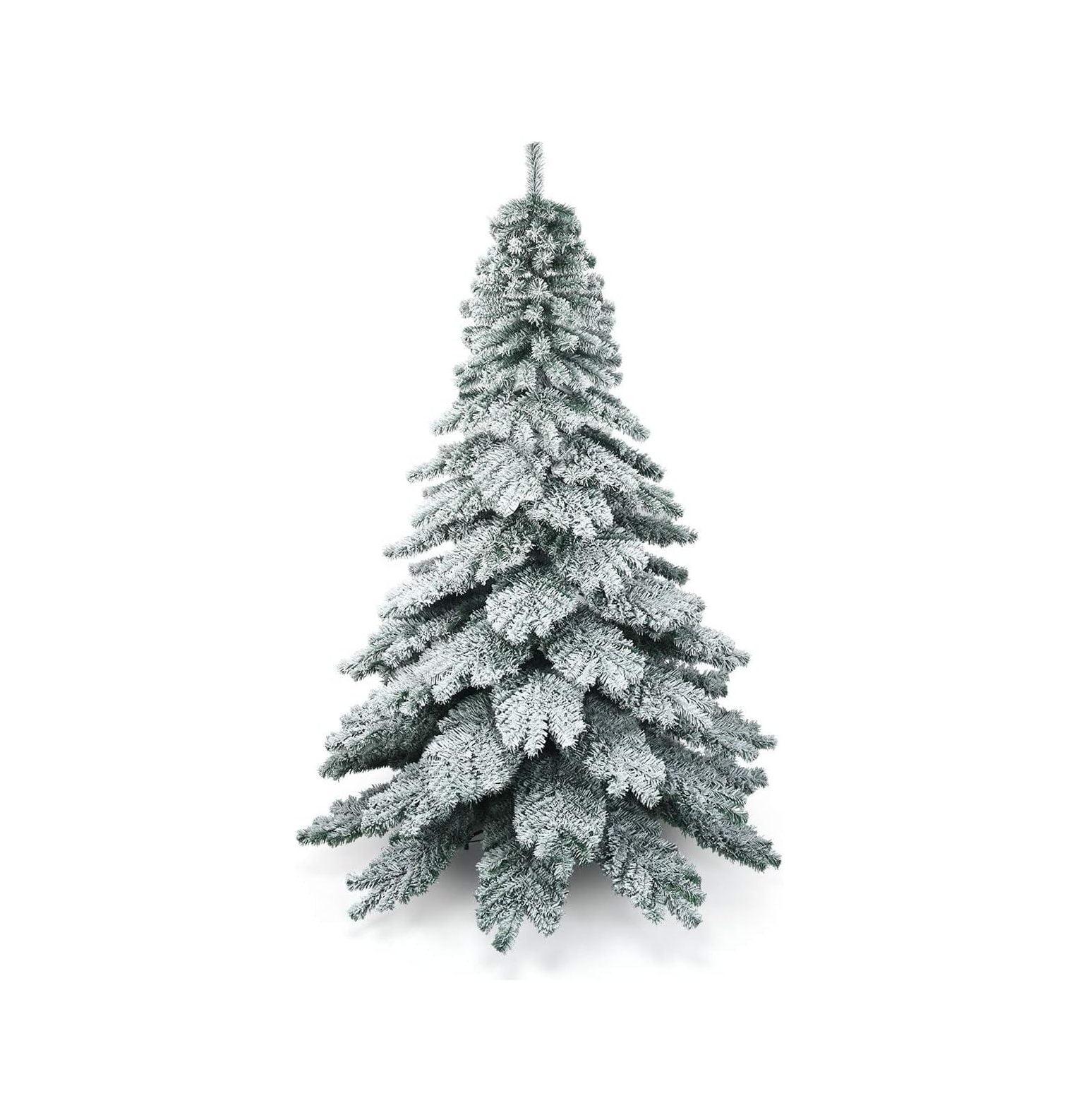 7.5ft Snow Flocked Artificial Fir Christmas Tree with Metal Stand