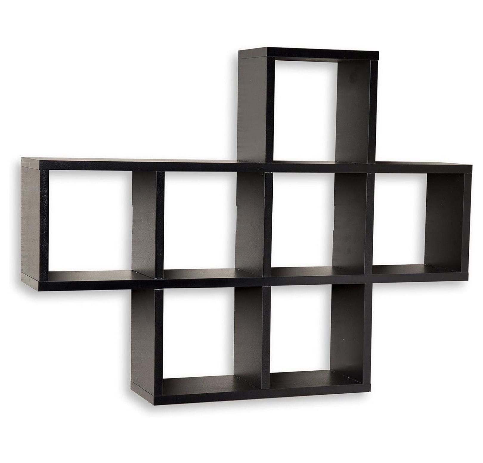 Danya B Cubby Laminated Veneer Shelving Unit Black