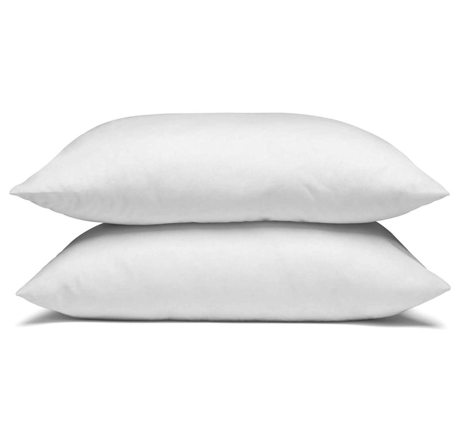 Hypoallergenic White Polyester and Cotton Bed Pillow Set