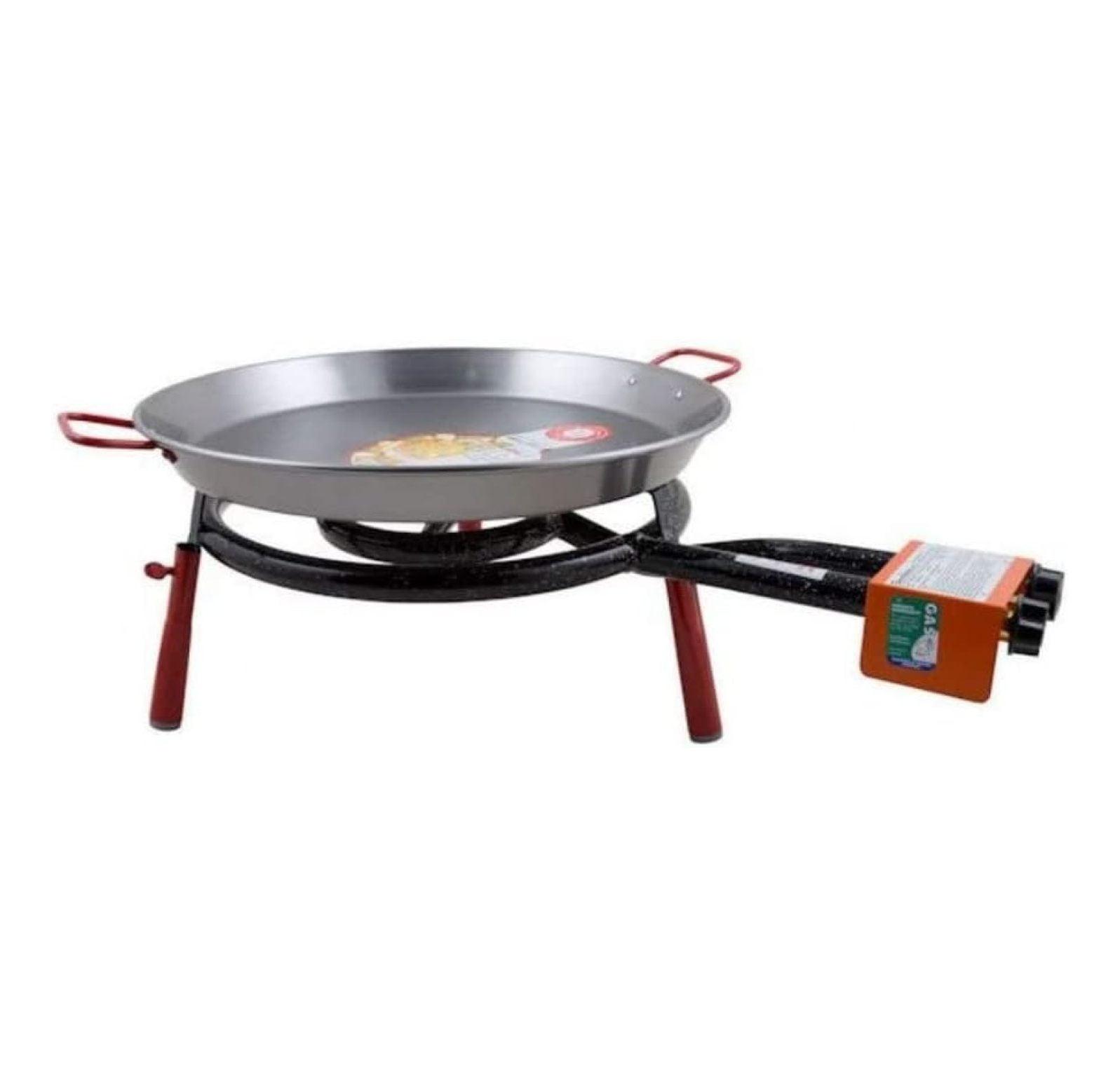 Valencia 18-Inch Carbon Steel Paella Pan with 16-Inch Burner