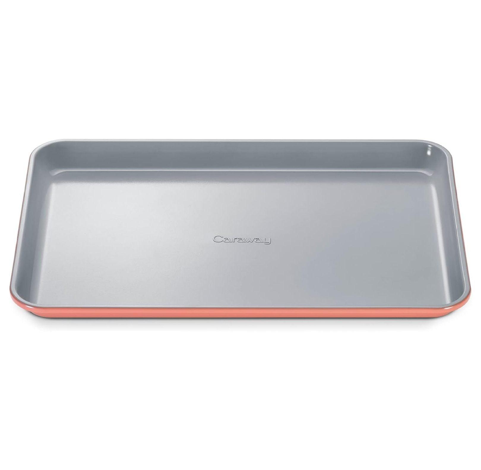 Medium Gray and Perracotta Non-Stick Aluminum Baking Sheet