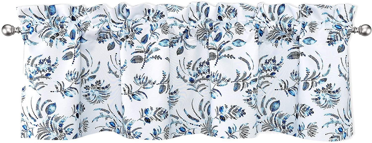 Rosalind Wheeler Helfer Floral Tailored 52'' W Window Valance in