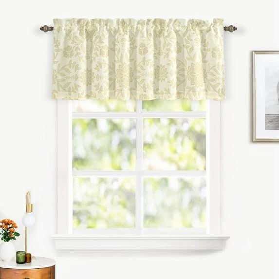 DriftAway Twyla Floral Tailored 52'' W Window Valance