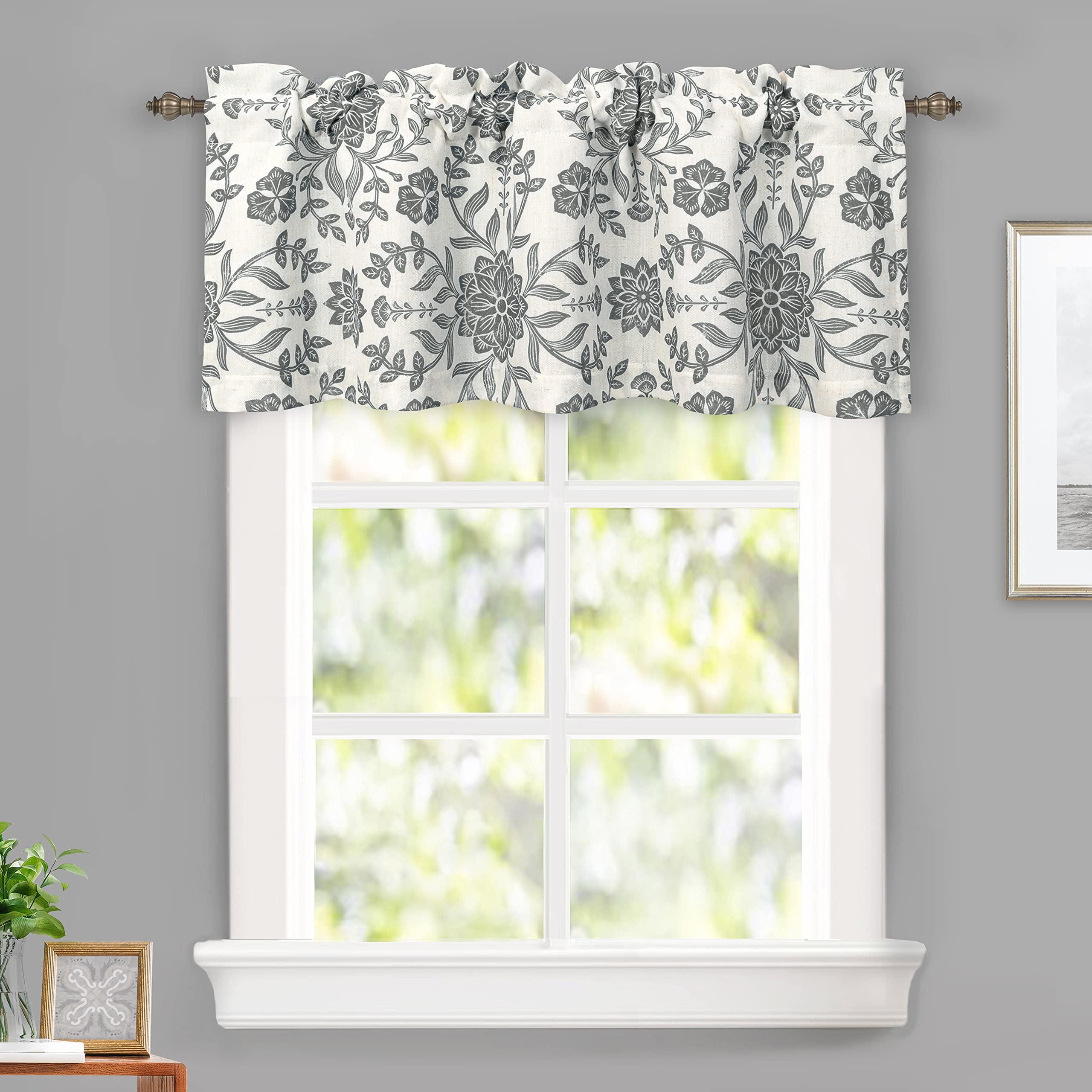 Twyla Floral Tailored 52'' W Window Valance
