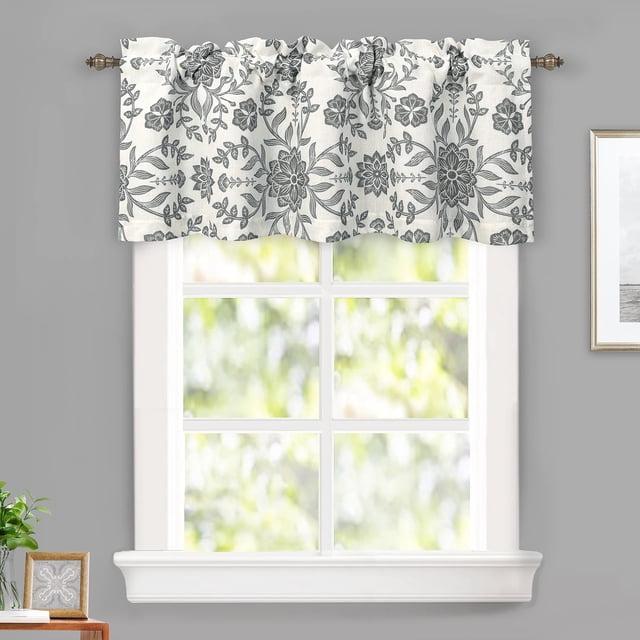 Twyla Floral Tailored 52'' W Window Valance