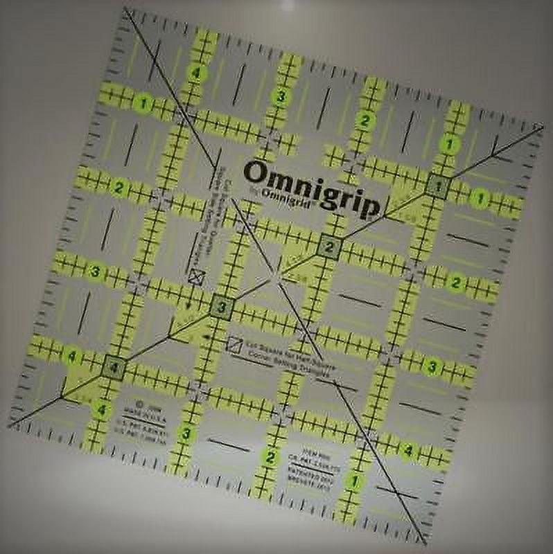 Omnigrid Omnigrip 5" x 5" Non-Slip Square Quilting Ruler