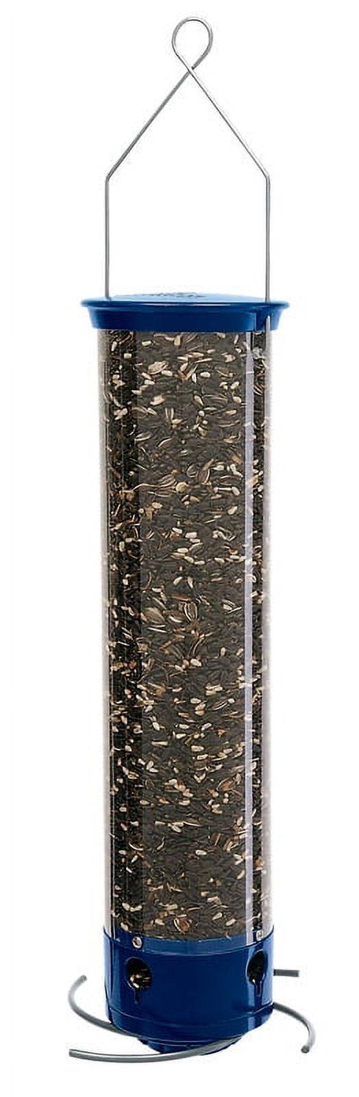 Droll Yankees Whipper Bird Feeder, Wild Bird, 5 lb Polycarbonate Tube 4 ports, 8.75"L x 8.75"W x 28"H